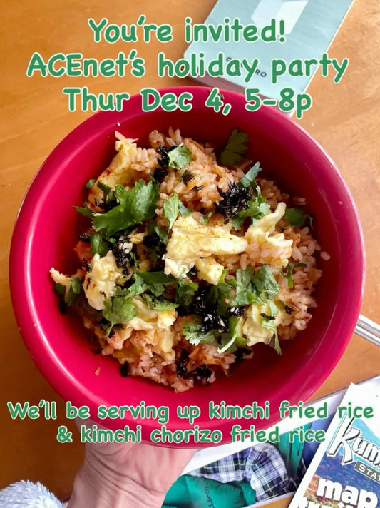 Kimchi fried rice at the ACEnet Holiday Open House